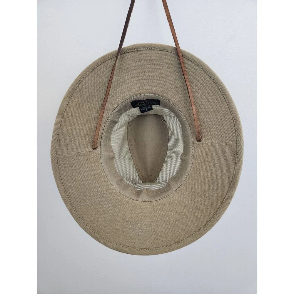 Dorfman Pacific Safari Mesh Cotton Outdoor Fishing Hat Green Taupe Men Small